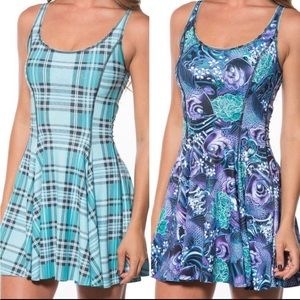 Black Milk Clothing Tartan Aqua/ Purple Koi IOD XS